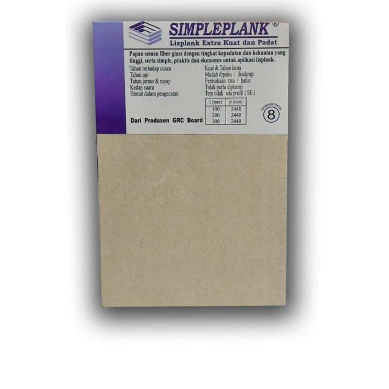 Lisplang GRC Board Simple Plank Timber Plank Super Plank Polos Urat Kayu Profil