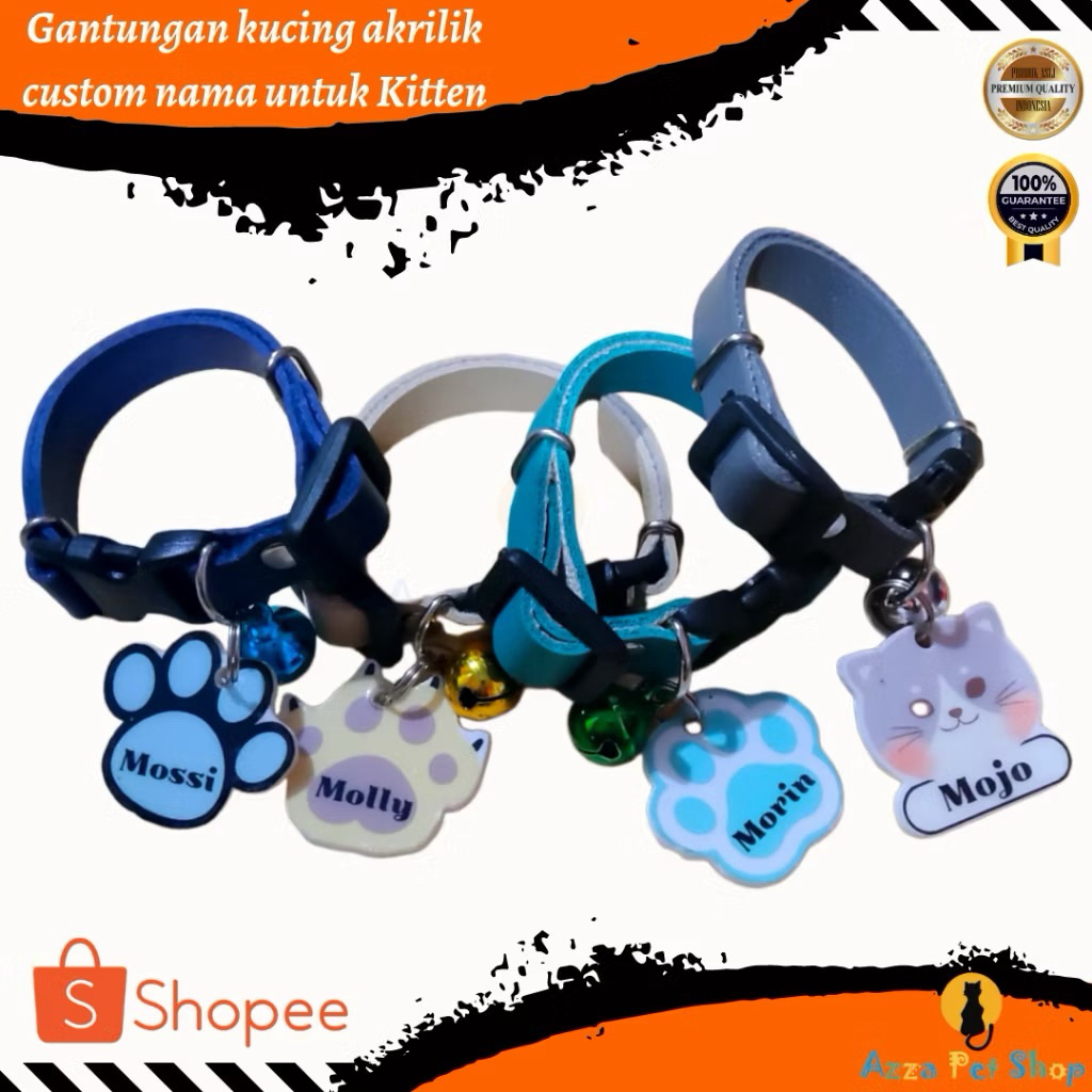 kalung kucing castem nama kalung kucing rikwes nama