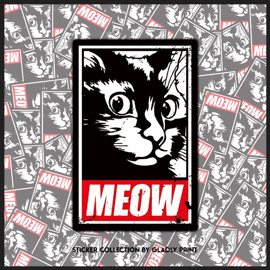 

MEOW || STIKER KUCING || STICKER VINYL || STICKER COLLECTION