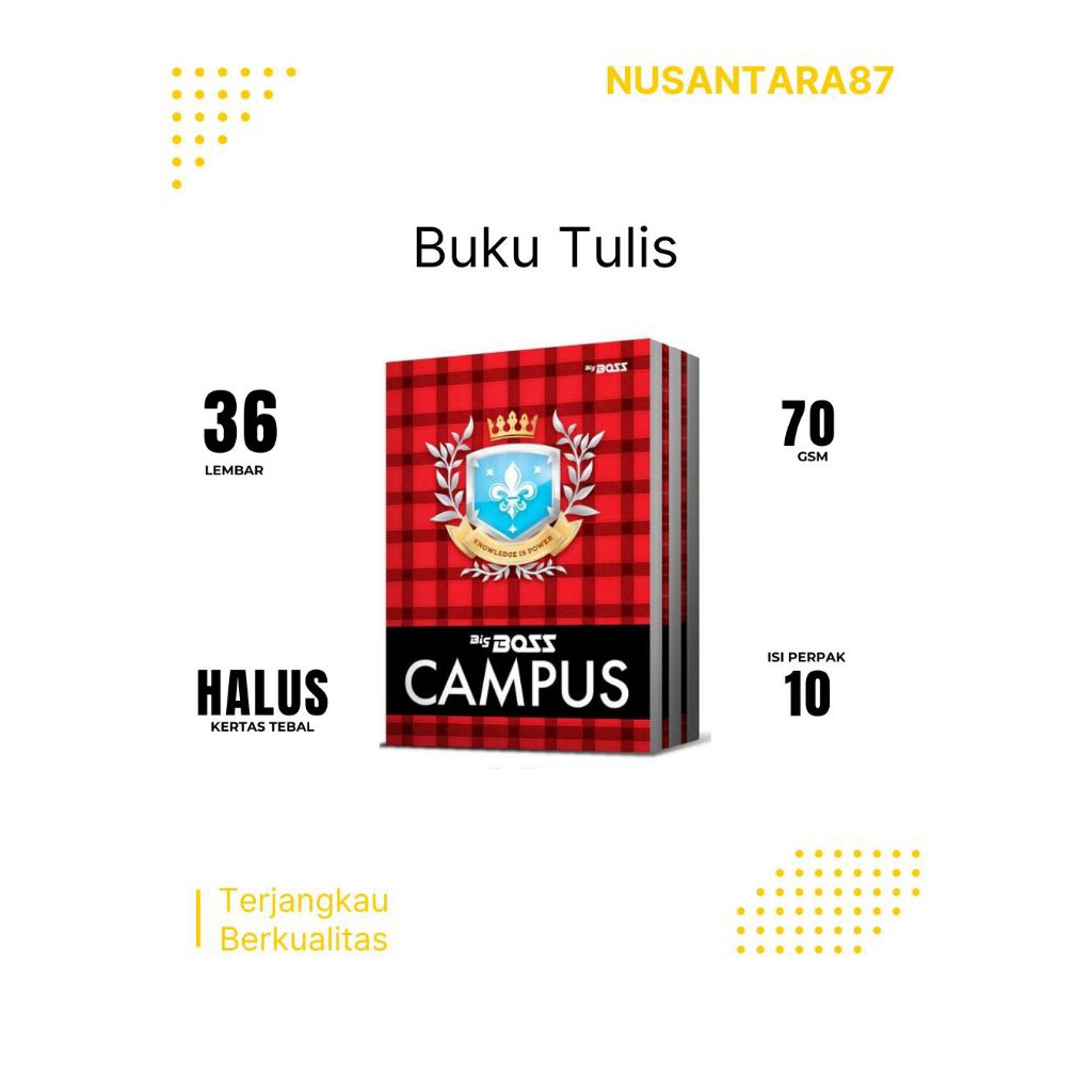 

Sidu BigBoss Campus Buku Tulis 36 Lembar
