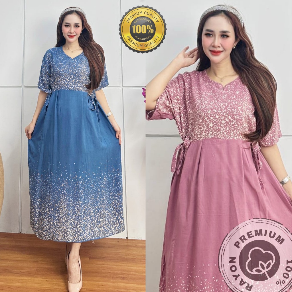 DASTER MOTIF GALAXY || BAHAN RAYON SUPER GRADE A ORI || BAJU TIDUR DASTER KEKINIAN LD 110