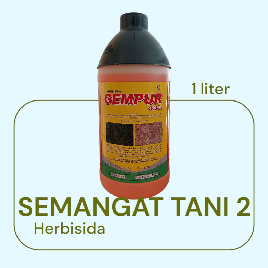 herbisida GEMPUR 480 SL original kemasan 1 liter, obat pembasmi rumput liar