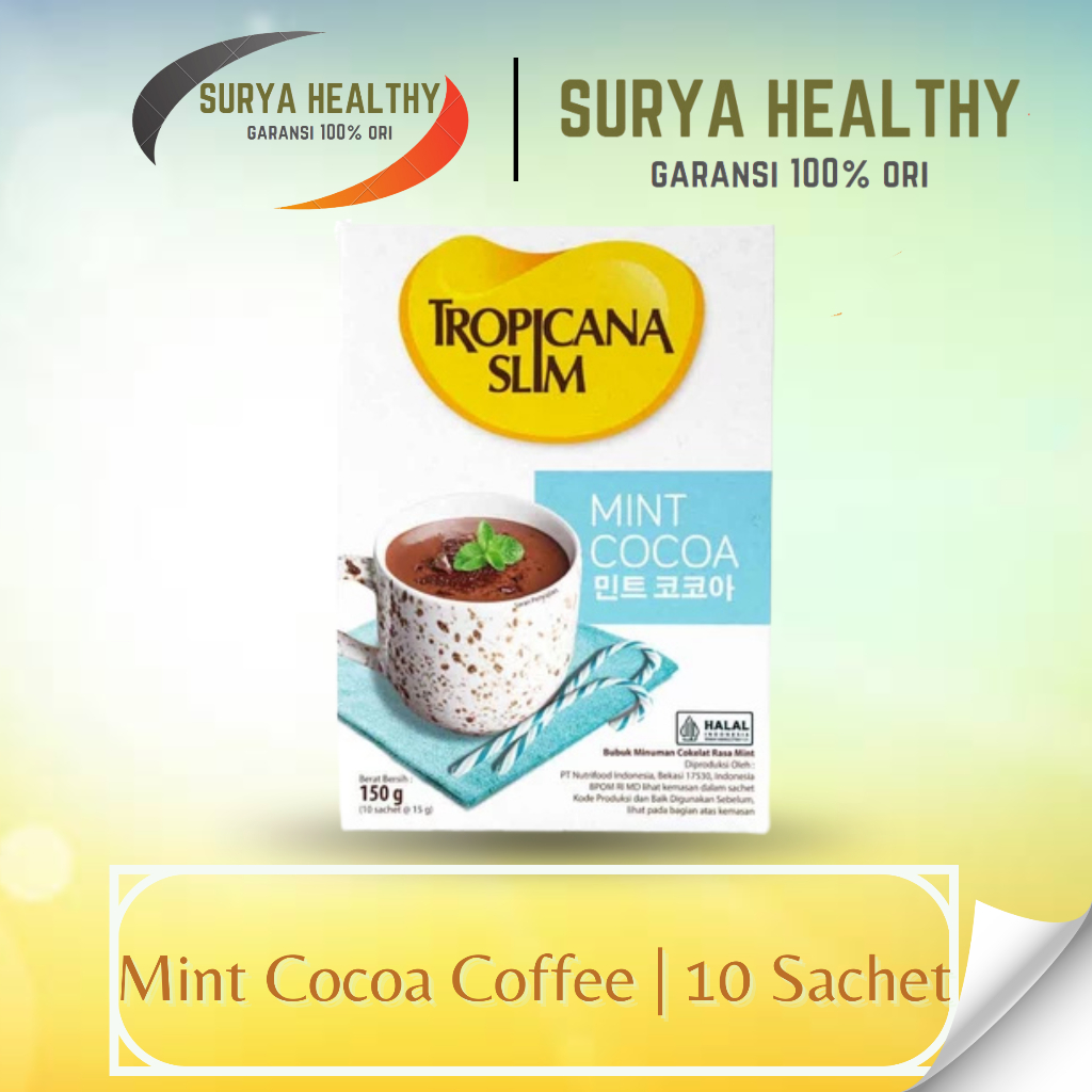 

TROPICANA SLIM MINT COCOA 10 SACHET - MINUMAN COKELAT MINT NIKMAT TANPA GULA PASIR