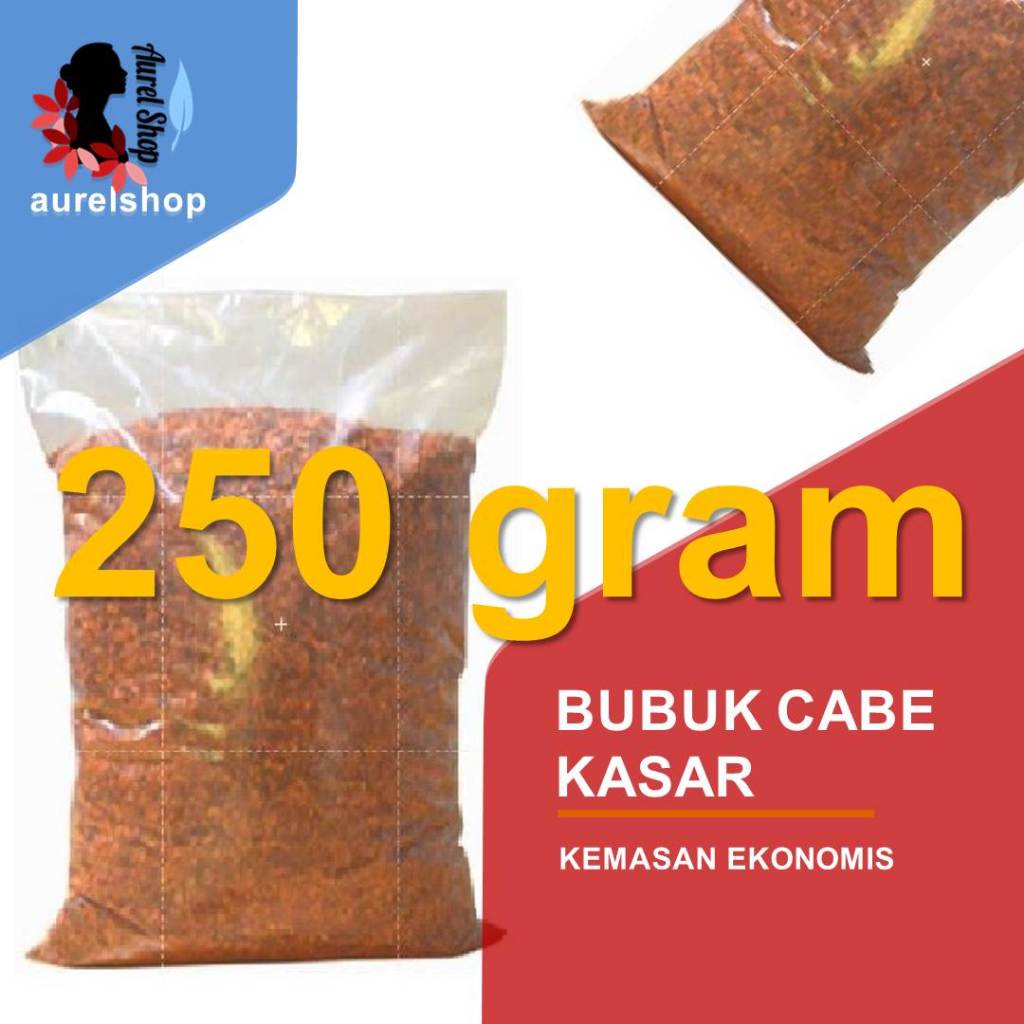 

250 gram Bubuk Cabe Kasar / Chili Flakes / Chili Ground Crushed