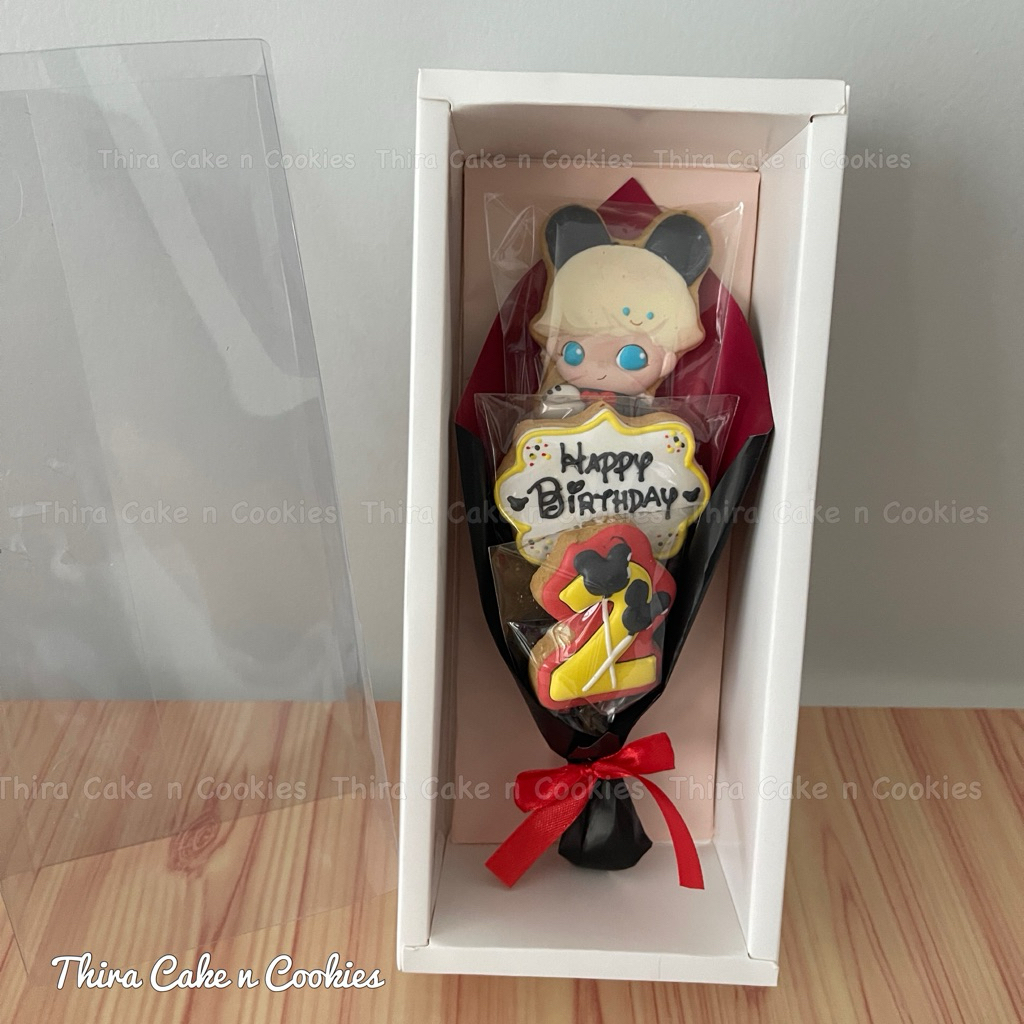 

SALE 7.7 buket cookies kukis bouquet popmart dimoo mickey ulang tahun birthday souvenir kado gift kue kering