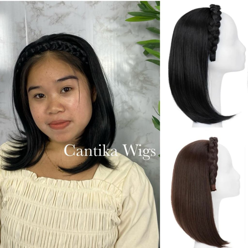 WIG WANITA RAMBUT PENDEK MODEL BANDO KEPANG PENDEK BOB GAYA WANITA KOREA CANTIK