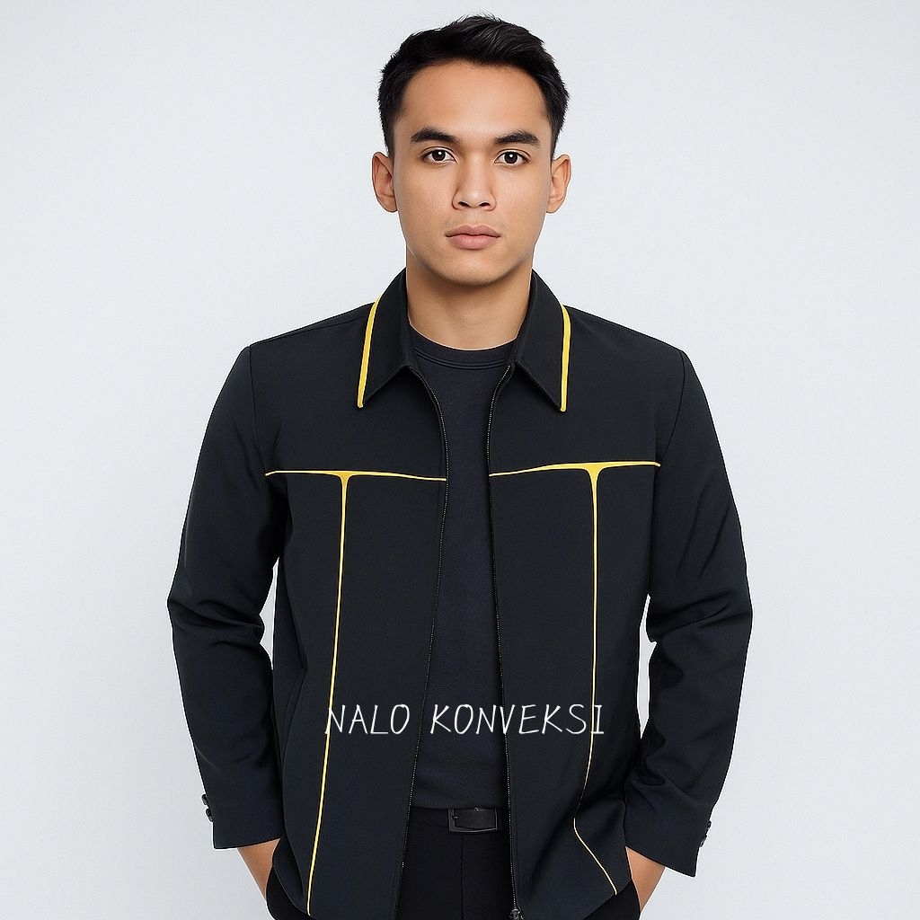 Jasket Pria Premium – Kombinasi Elegan dengan Aksen Modern - jasket guru - jasket santri - Jaket For