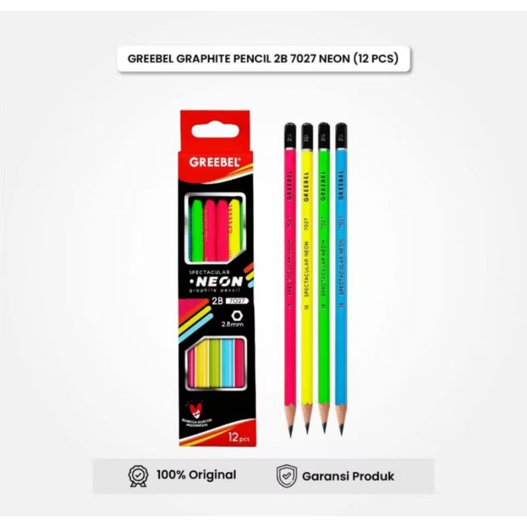 

Greebel pensil 2B Neon 12pcs