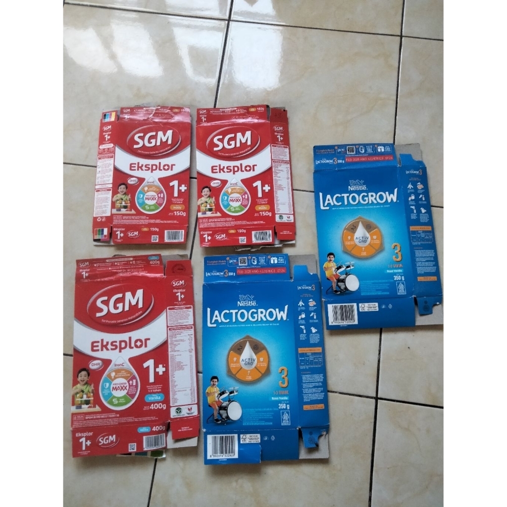 

kardus bekas susu SGM & Lactagrow