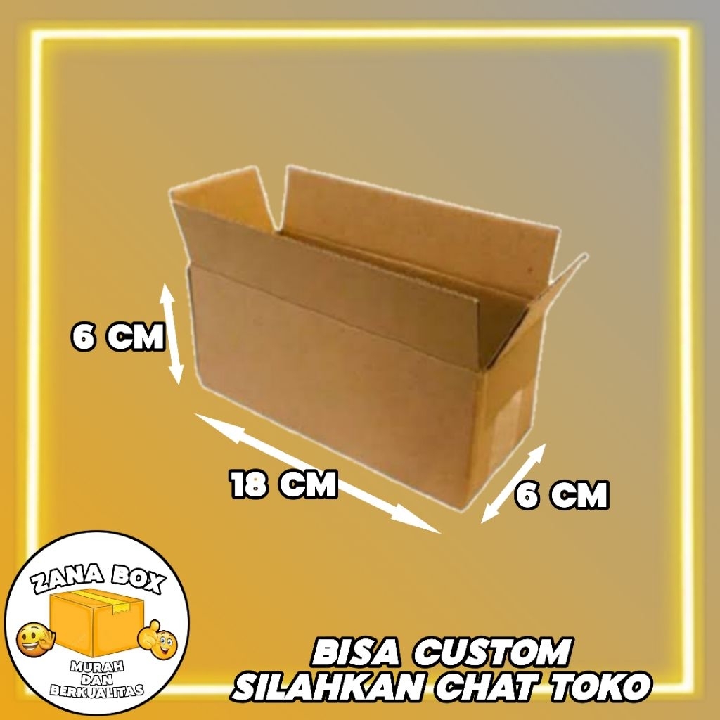 

kardus packing ukuran 18x6x6