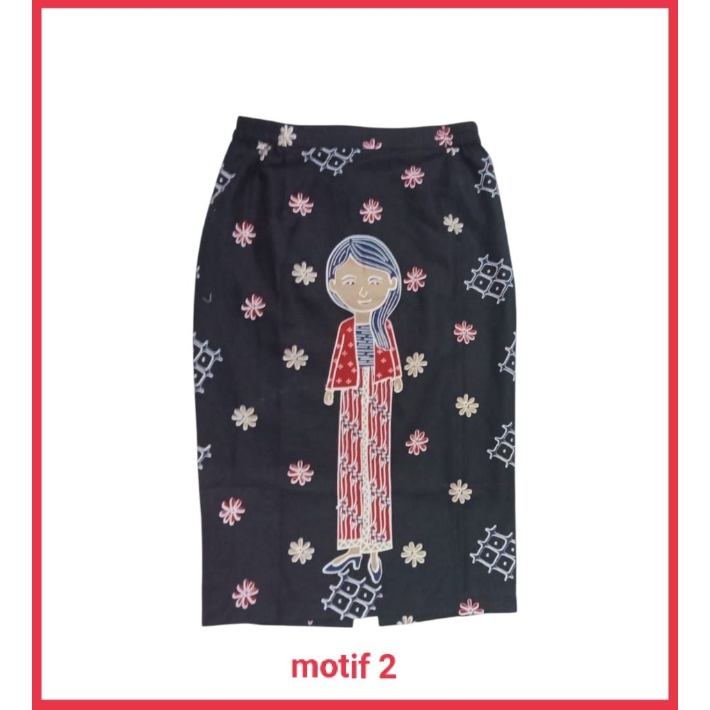Rok Batik Premium Motif Halza Cocok Utk Kantoran dan Kondangan Jahitan Rapi Model Rok Span Belahan B