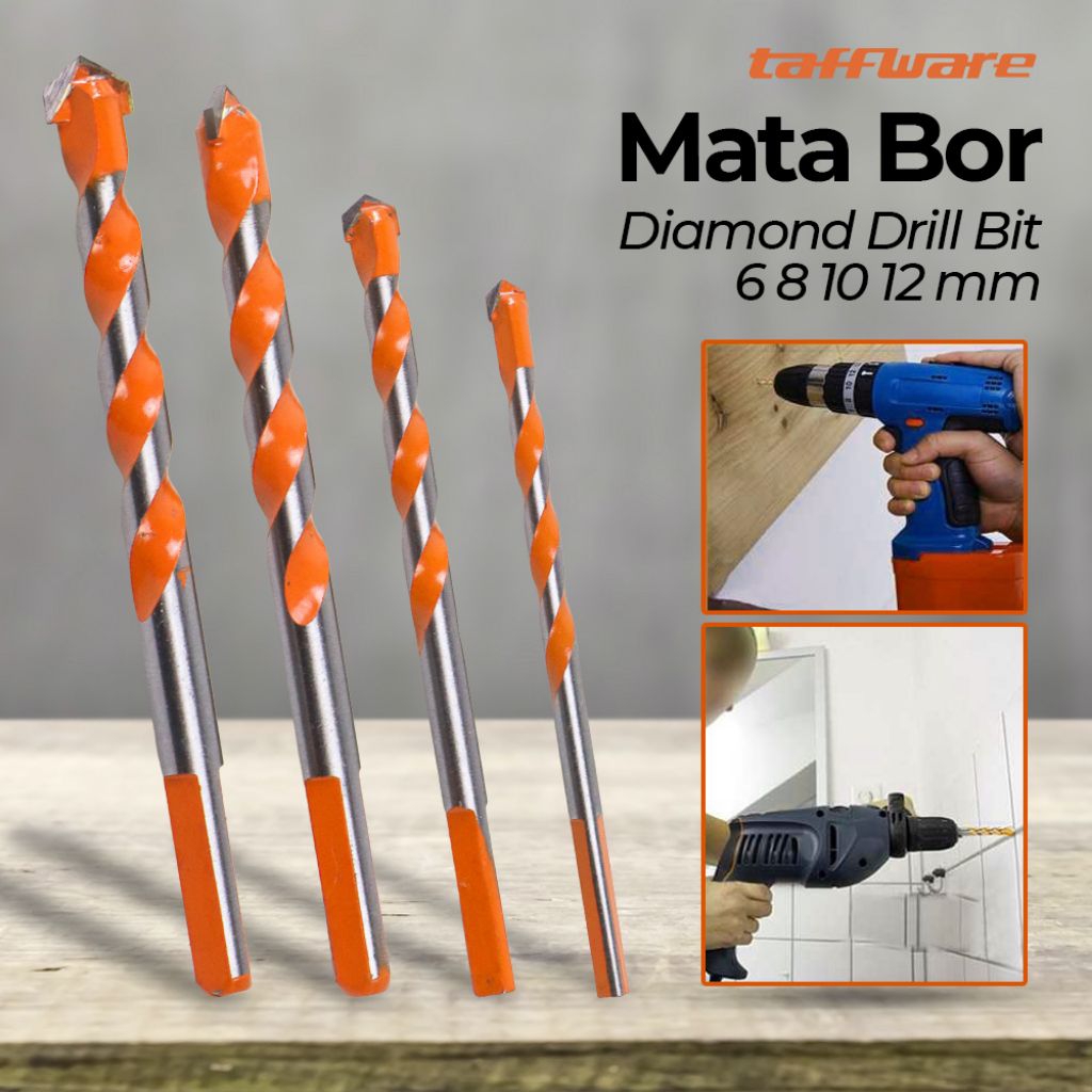4 Pcs Mata Bor Tembok Beton Keramik Dril Bit