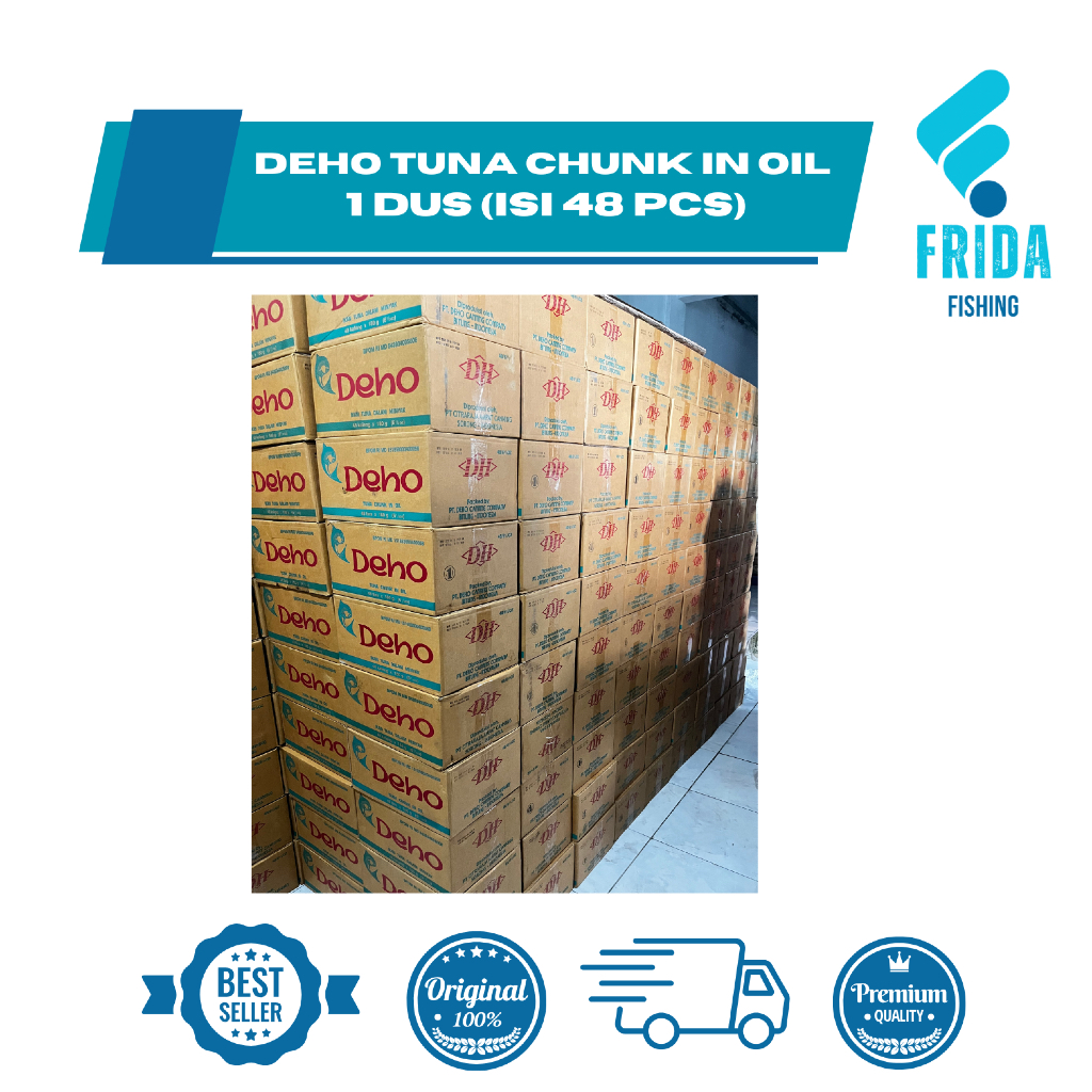 

DEHO TUNA CHUNK IN OIL / TUNA DALAM MINYAK 180g 1 DUS (48pcs)