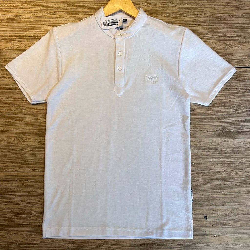 Kaos Kerah Monkl Original Polo Shirt Pria White Putih