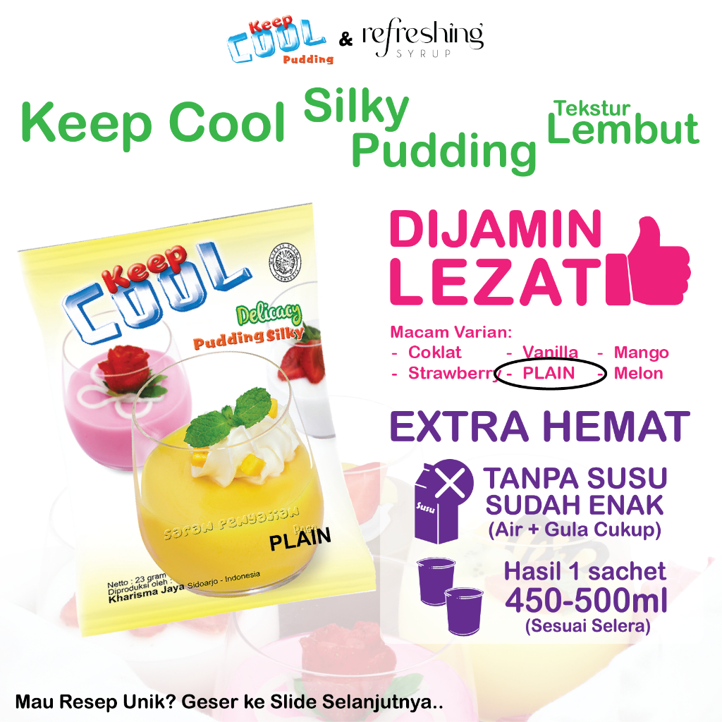 

Keep Cool Delicacy Silky Pudding PLAIN (susu saja)