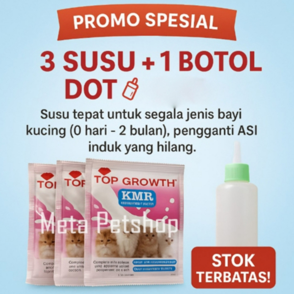 Set Susu + Dot Kucing Bayi Kucing Baru Lahir Set Susu Bayi Kucing dan Botol Susu Anak Kucing Top Gro