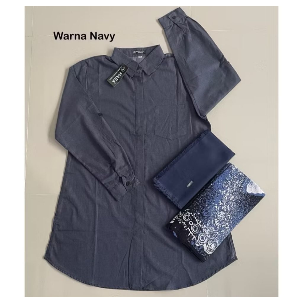 Paket santri (Hijab rawis , Tunik hara , Sarung ) Tunik santri | Sarung santri