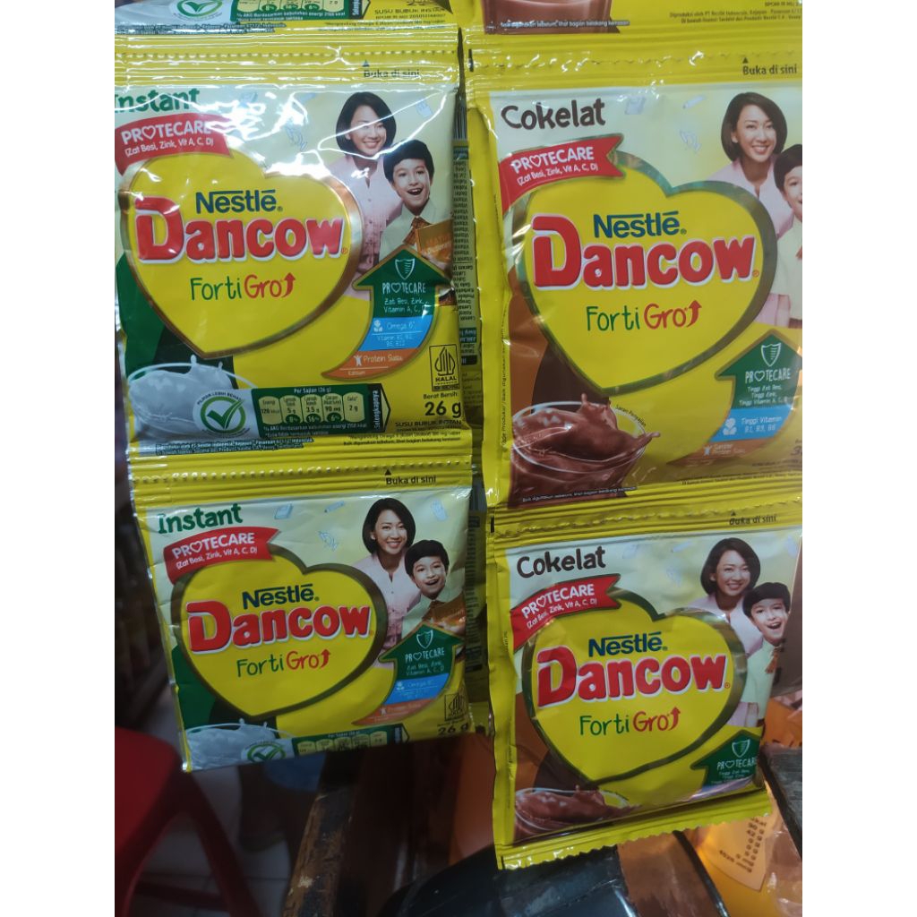 

Dancow fortigro 26g renceng rasa coklat& vanila (10pcs)
