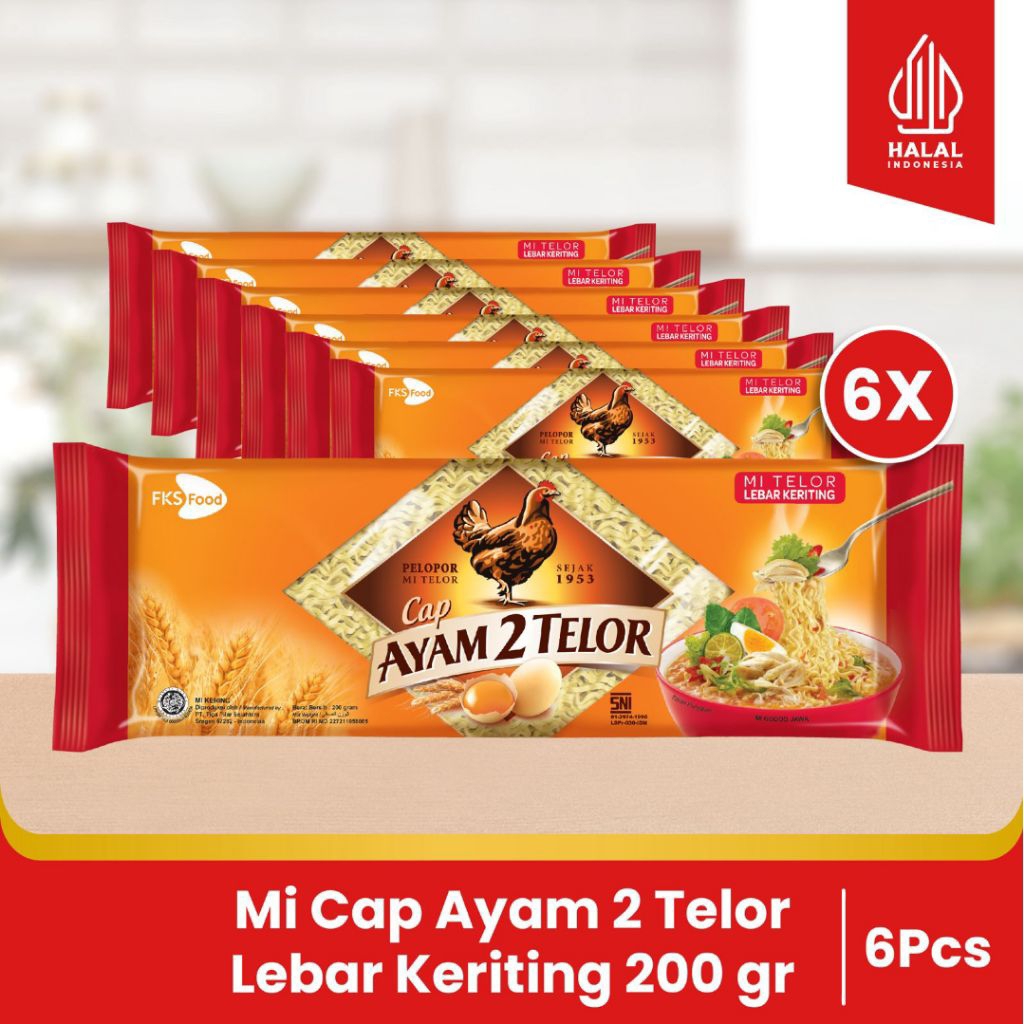 

Paket Bundling - Mi Cap Ayam 2 Telor - Lebar Keriting - 200gr - 6pcs