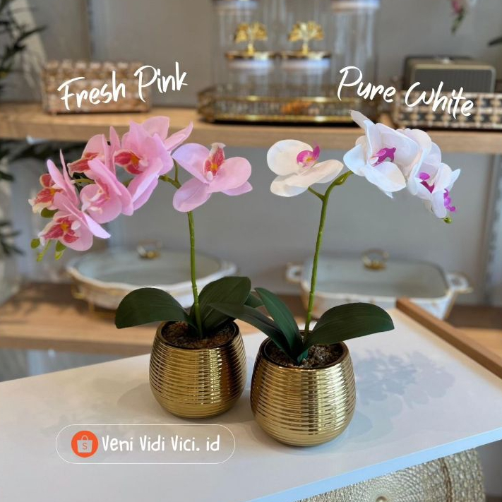 Vas Bunga Anggrek Latex/ Vas Keramik/ Vas Hias