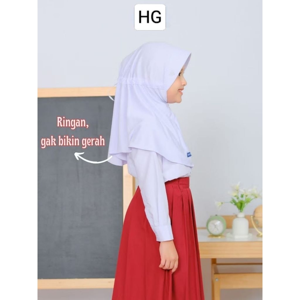 JILBAB SD ANAK PEREMPUAN PUTIH & PRAMUKA