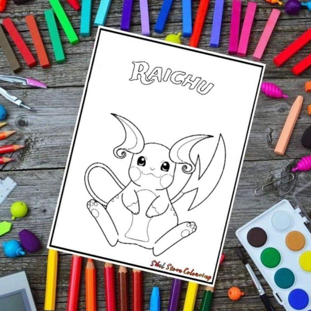 

Kertas Mewarnai Anak Tema Raichu Pokemon (17 Gambar) / Kertas Gambar Tebal 160Gsm