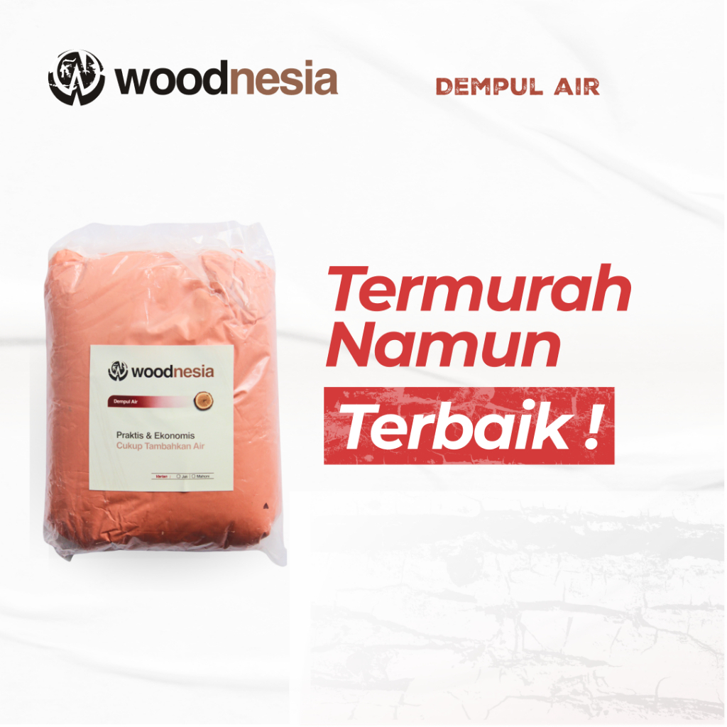 Dempul Kayu Jati Mahoni 1 KG Woodnesia Pakai Air
