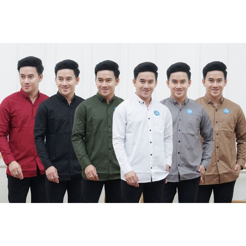 FABIANO-KEMEJA POLOS LENGAN PANJANG-KEMEJA POLOS PRIA LENGAN PANJANG-KEMEJA POLOS PANJANG PRIA-KEMEJ