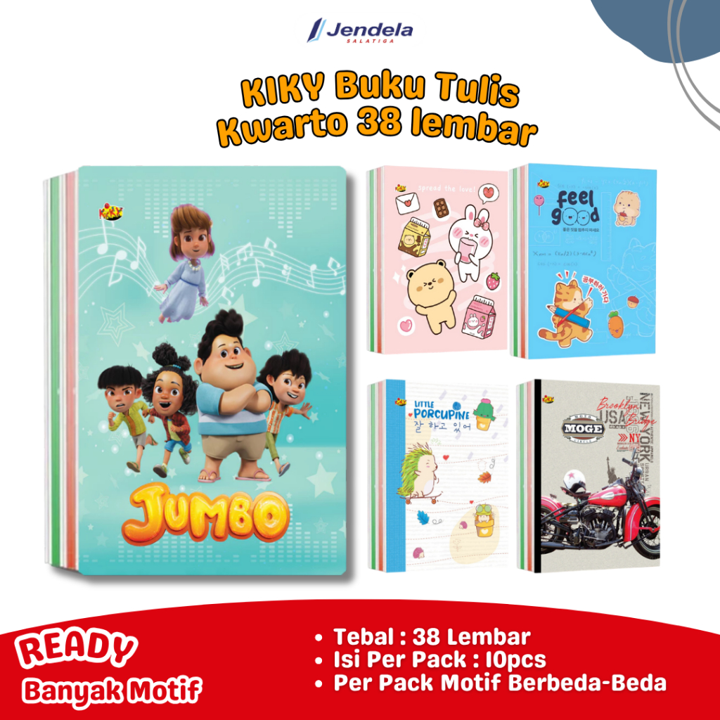 

KIKY Buku Tulis Kwarto 38 Lembar Buku Tulis 38 Kiky - ATK