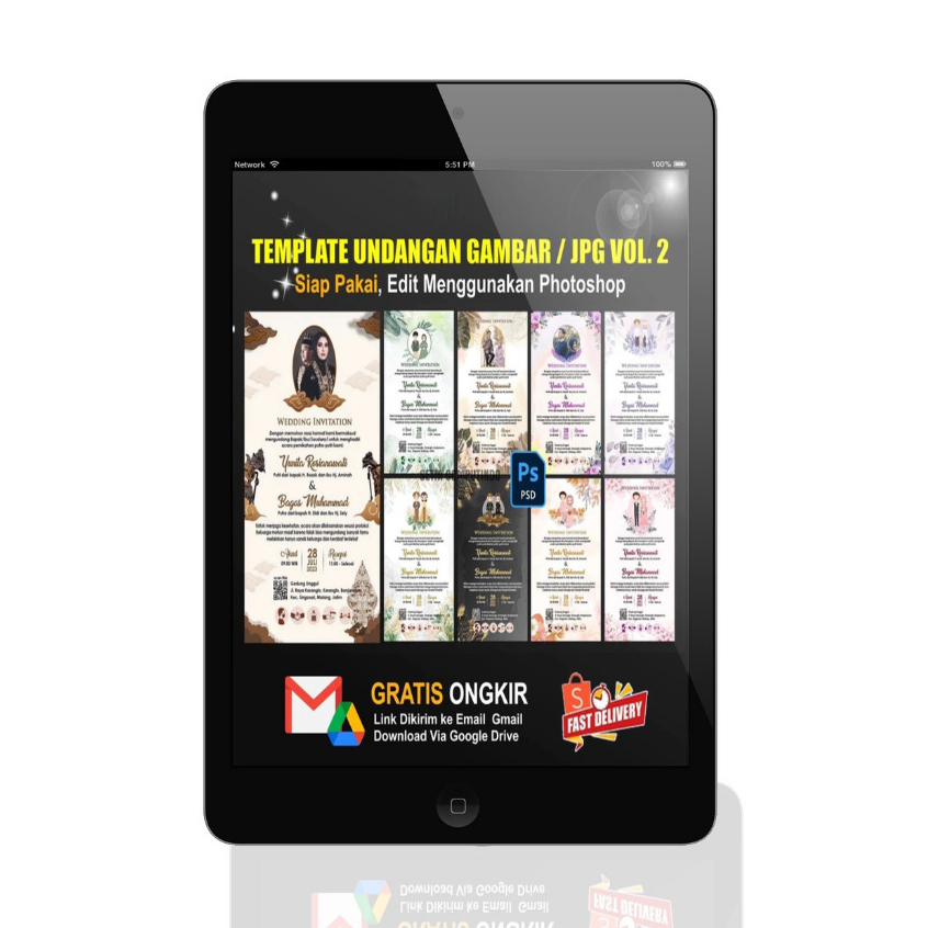 Template Premium Undangan Digital Wedding Pernikahan Aesthetic Kekinian Tema Adat Rustic Format PSD