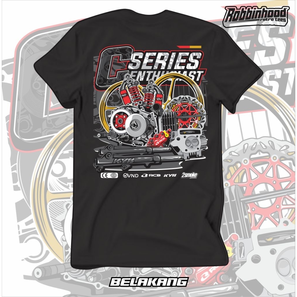 "FREE STICKER HOLOGRAM" KAOS C-SERIES HONDA ORIGINAL Kaos Astrea Grand Astrea Prima Kaos C70 Supra X