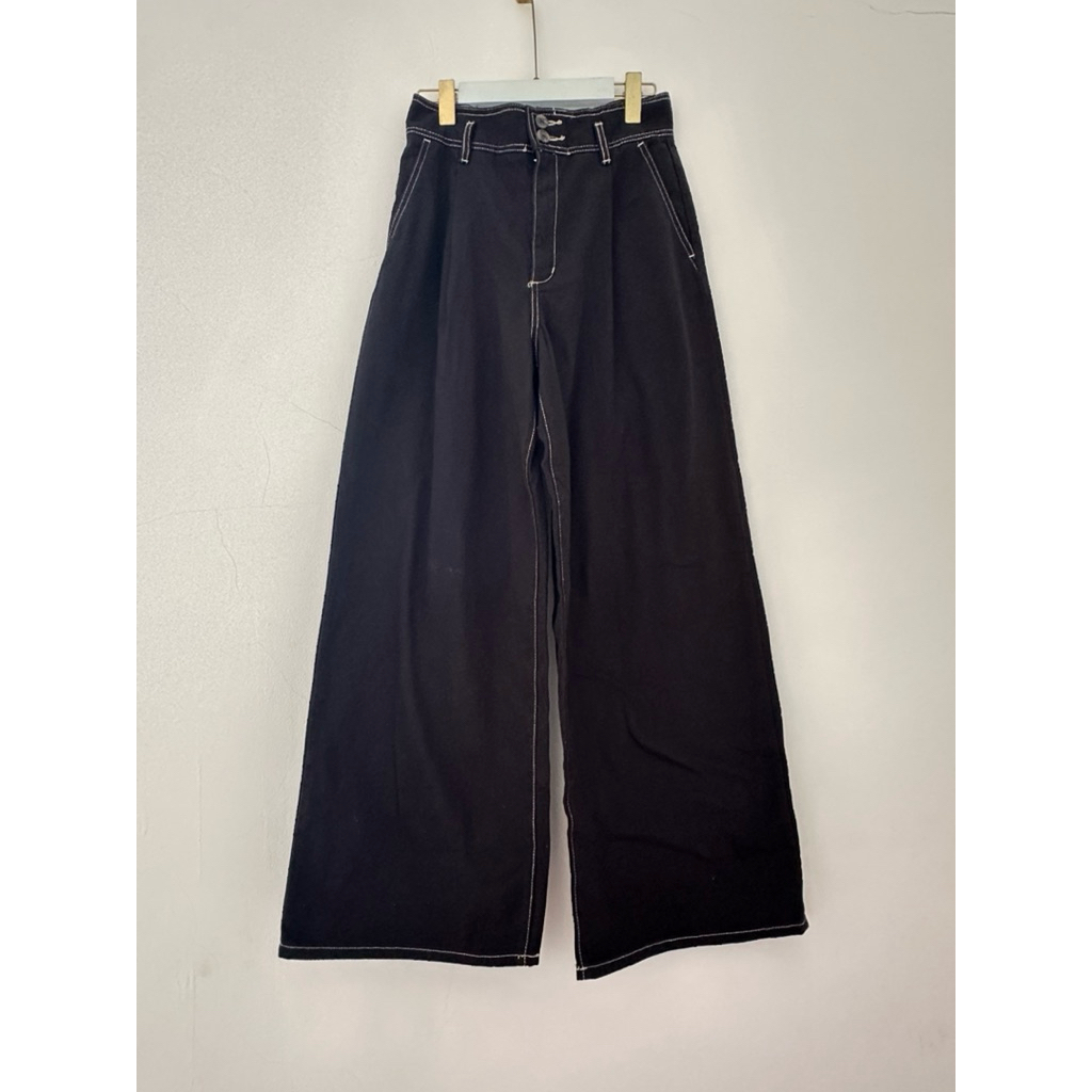 Celana kulot denim hitam GU by uniqlo