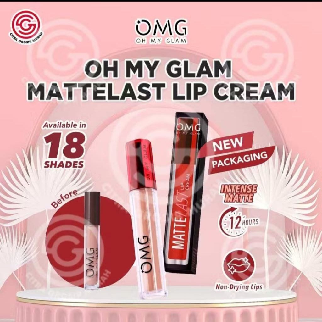 LIPCREAM MATELAST OMG OH MY GLAM GROSIR