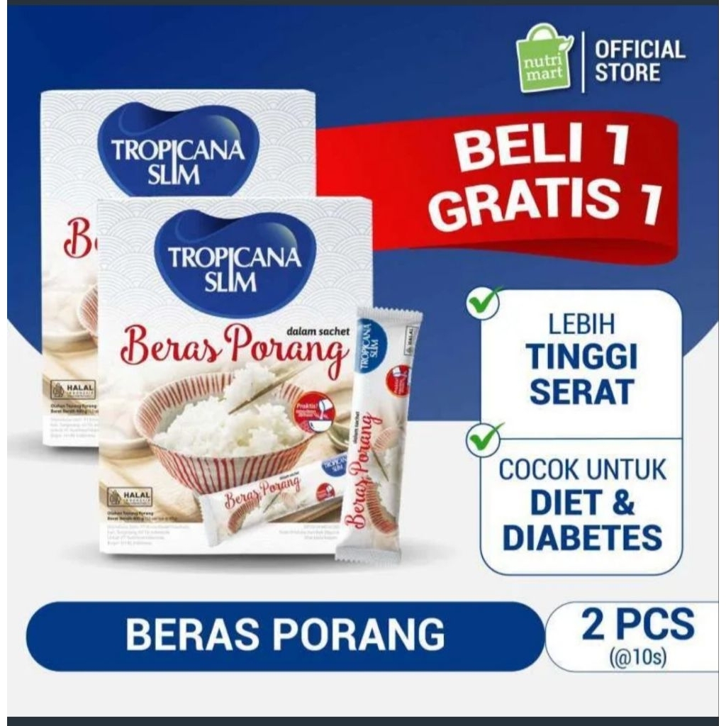 

tropicana slim beras porang @10sachet .. buy 1 get 1 jdi dpt 20 sachet .. dikirim dihari yang sama .. jdi tdk perlu nunggu lama lg .. khusus instant 24jam dikirim .. yuks buruan diorder sblm khbsan