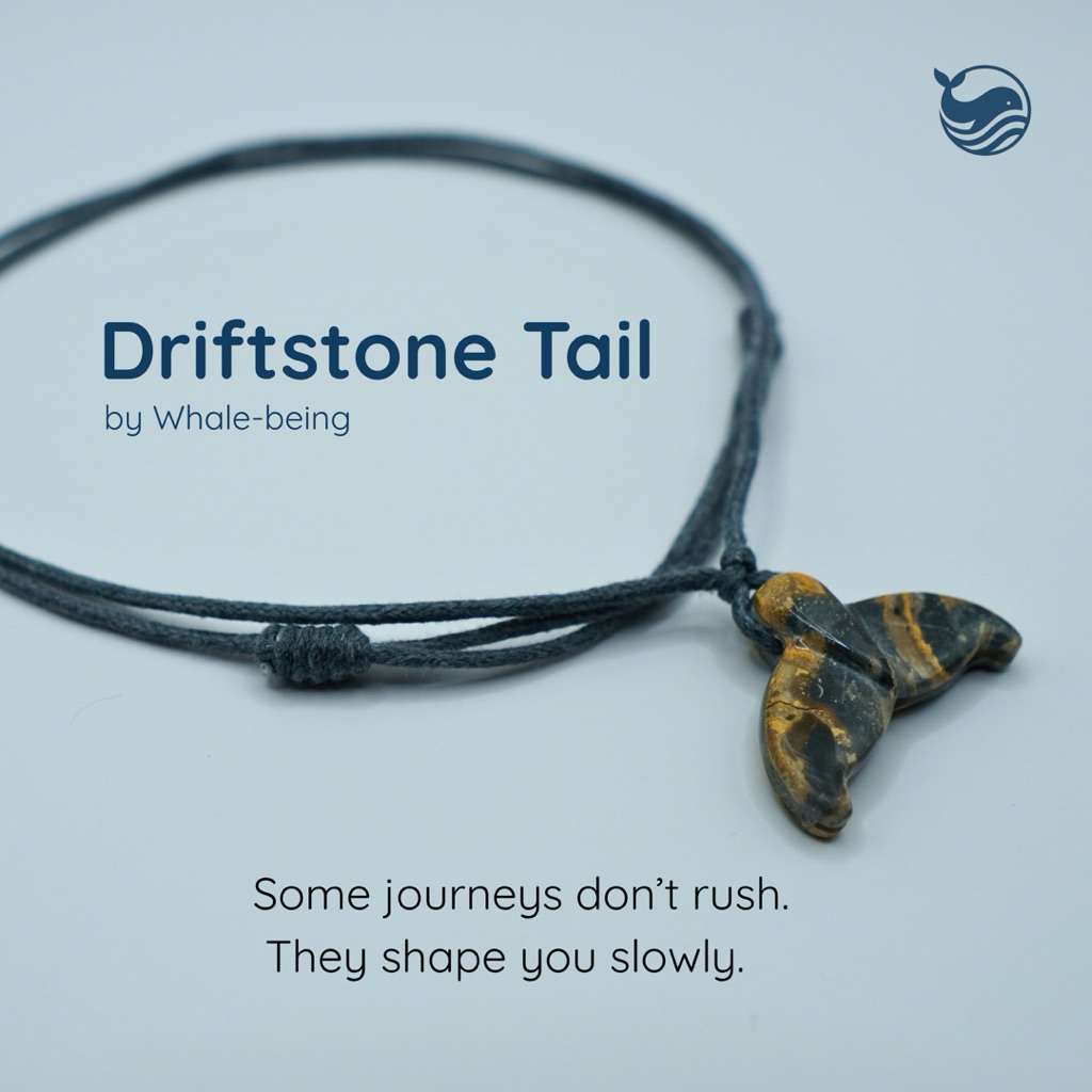 Whale-being Tail Necklace - Driftstone Tail / Kalung Whale Tail / Kalung Ekor Paus Handmade