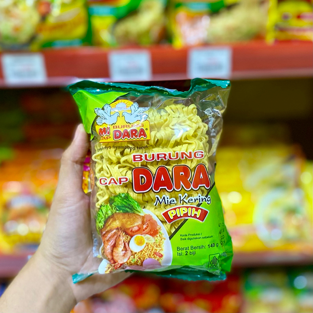 

Mie Burung Dara Mie Kering Pipih 140gr