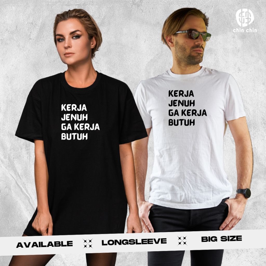 KAOS POLOS KATA-KATA // T-SHIRT MOTIVASI LUCU // BAJU DISTRO // UNISEX // BIG SIZE // PRIA // WANITA