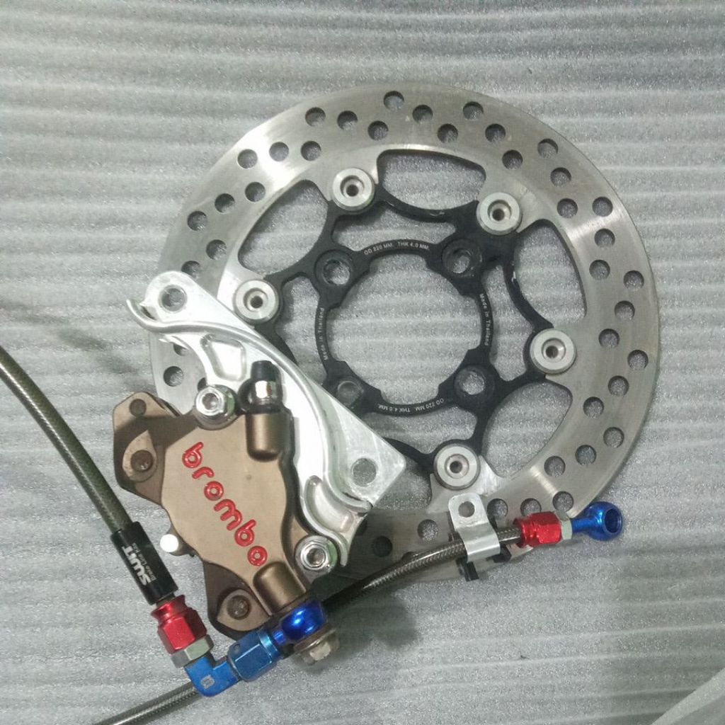 kaliper Brembo butterfly 2p breket dan disk Lae Thai 220mm second