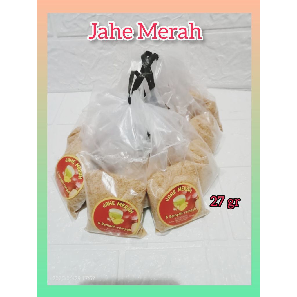 

Jahe Merah Sereh Instan 27 Gram / Minuman Tradisional