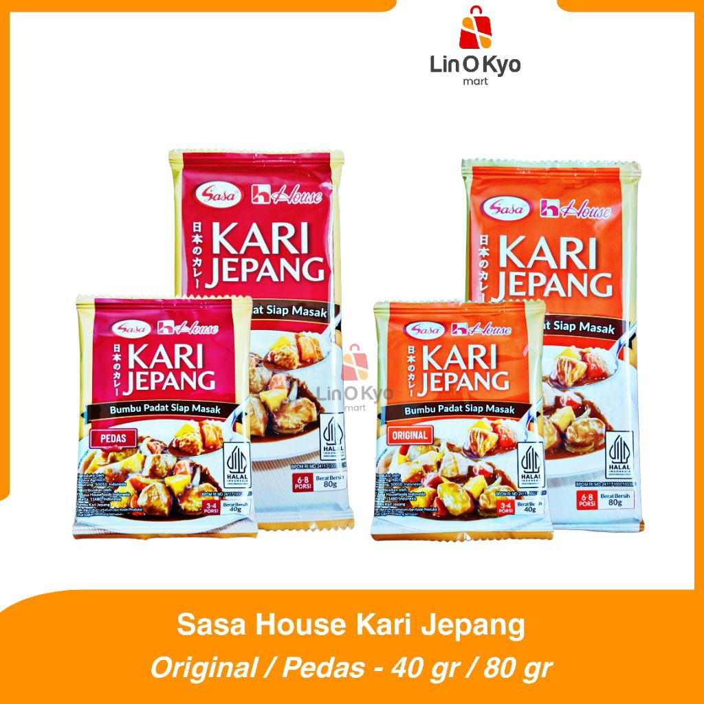 

SASA HOUSE KARI JEPANG Original/Pedas 40gr/80gr