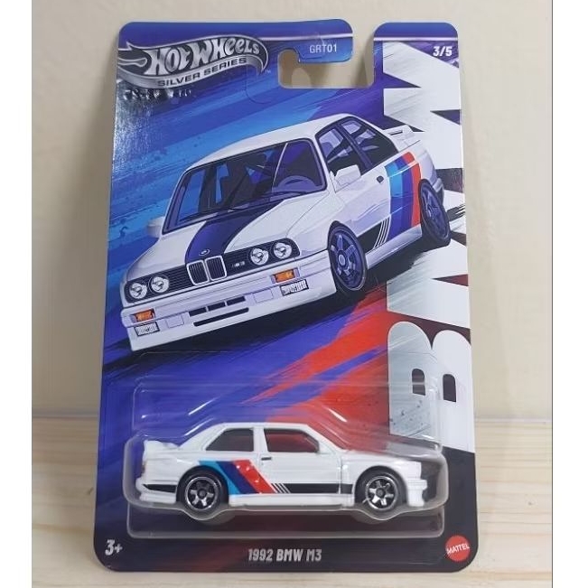 Hot Wheels 1992 BMW M3 White Silver Series