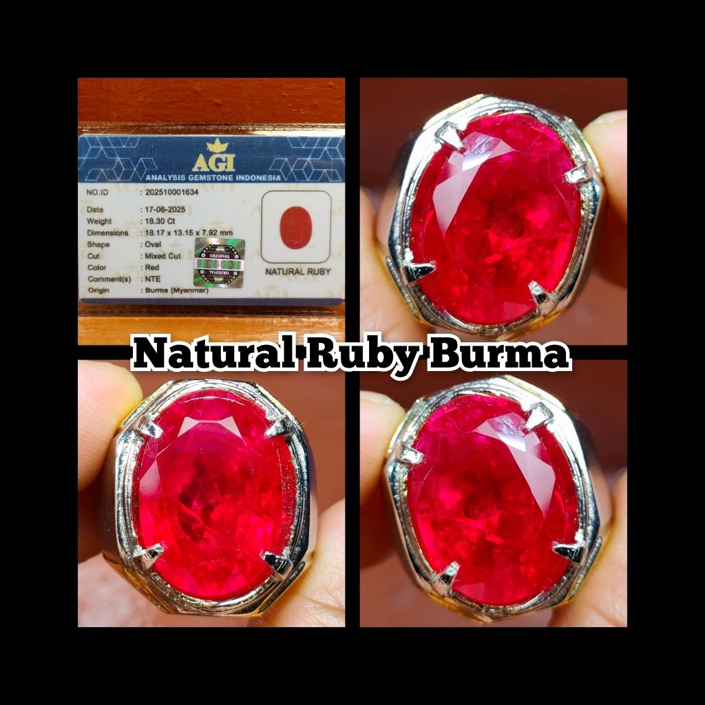 CINCIN BATU PERMATA RUBY BURMA MYANMAR