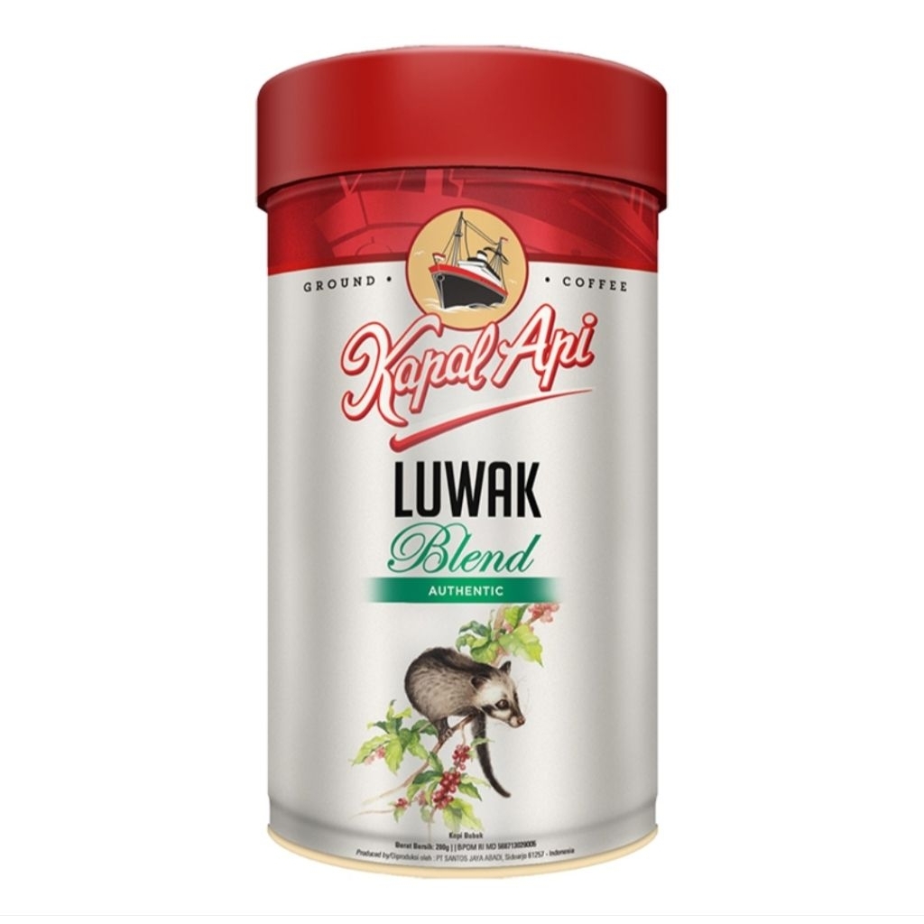 

Kapal Api Kopi Bubuk Instan Luwak Blend Kaleng 200g