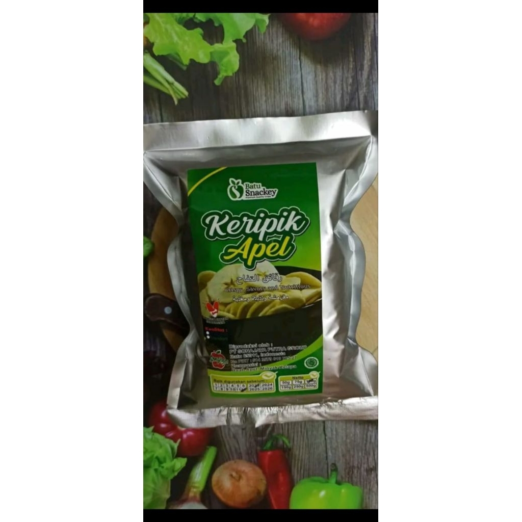 

keripik buah apel kemasan 100 gram