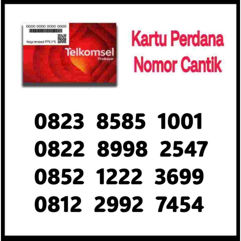 PERDANA TELKOMSEL NOMOR CANTIK SIMPATI 1001 2547 369 7454