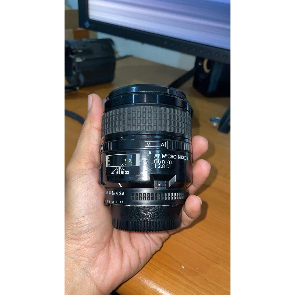 nikon AFD 60mm f2.8 micro macro lensa lens