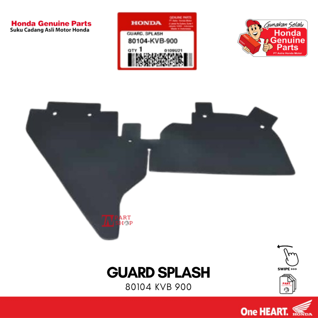 Tahanan Lumpur Bagian Kiri (Guard Splash) - Vario 110 CW Karburator / 80104-KVB-900
