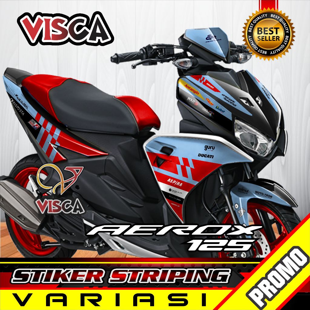 Stiker Striping Aerox 125 Variasi GRESINI