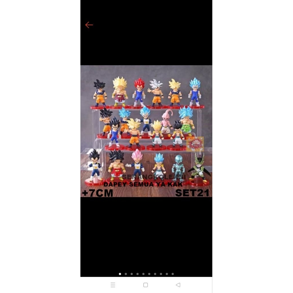 action figure dragon ball,mainan anak dragon ball,topper kue dragon ball