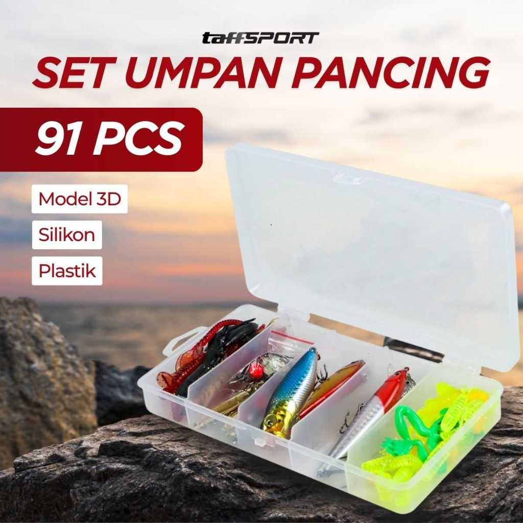 Minnow Umpan Casting Set Lengkap Umpan Pancing Ikan Set Fishing 91 45PCS Umpan Pancing Laut Sungai
